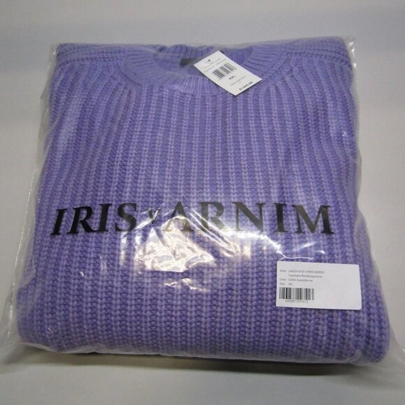 NEW IRIS VON ARNIM Men’s Sweater Hyazinthe Purple Size XXL Stonewashed Cashmere - Picture 3 of 7